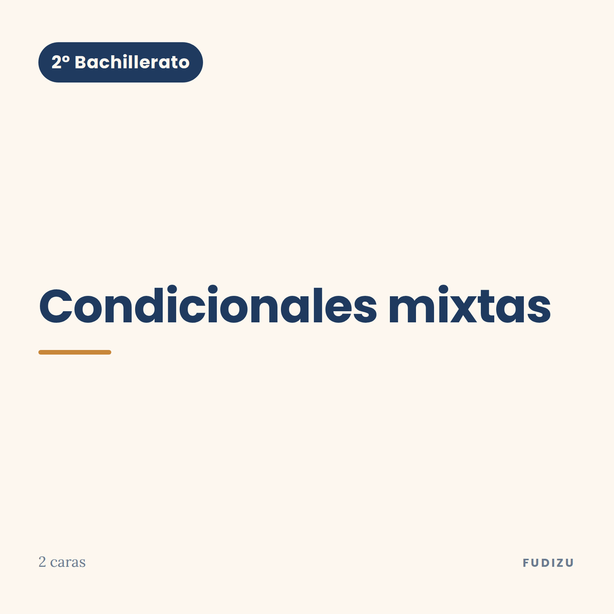 Chuleta de condicionales mixtas de 2º Bachillerato
