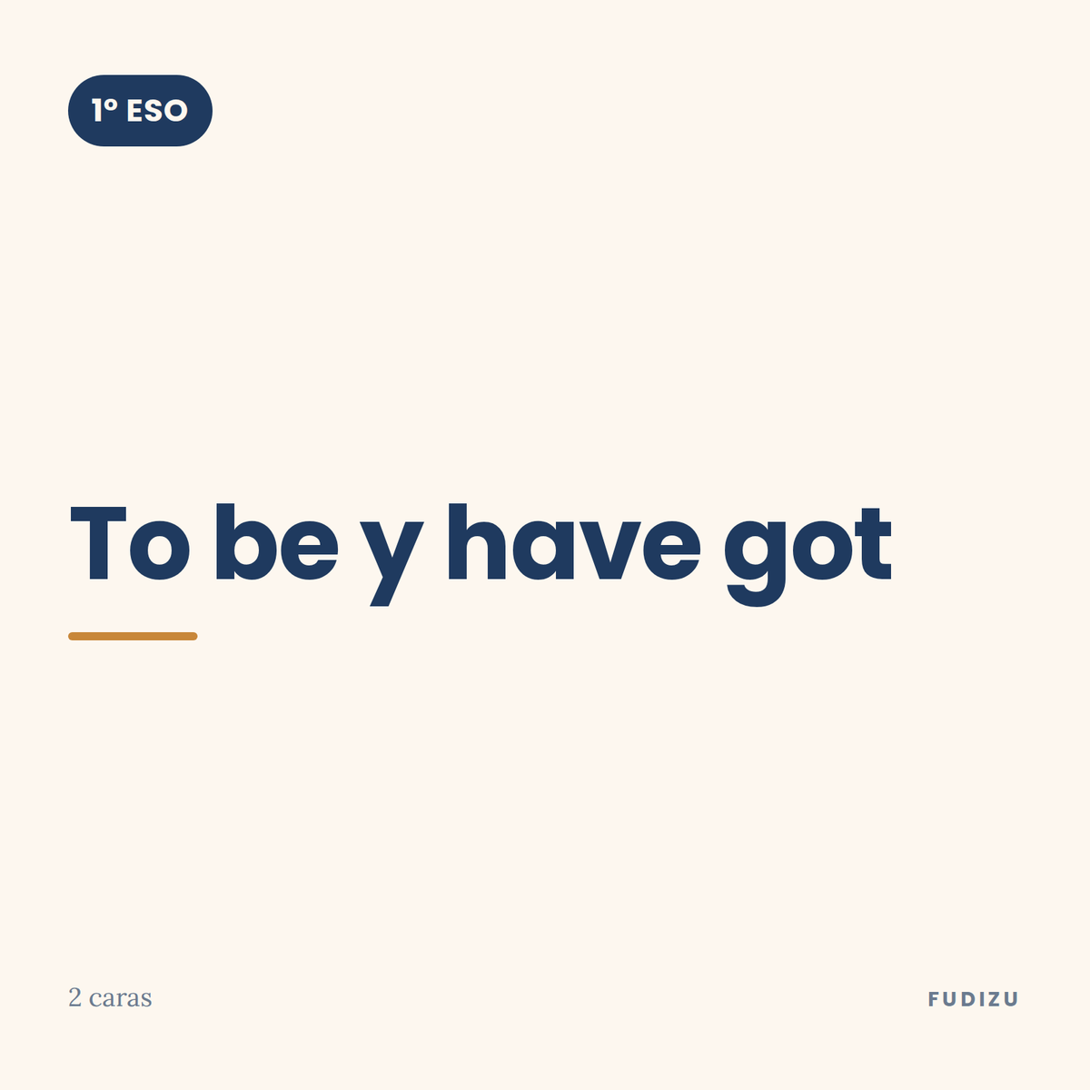 Chuleta de to be y have got de 1º ESO