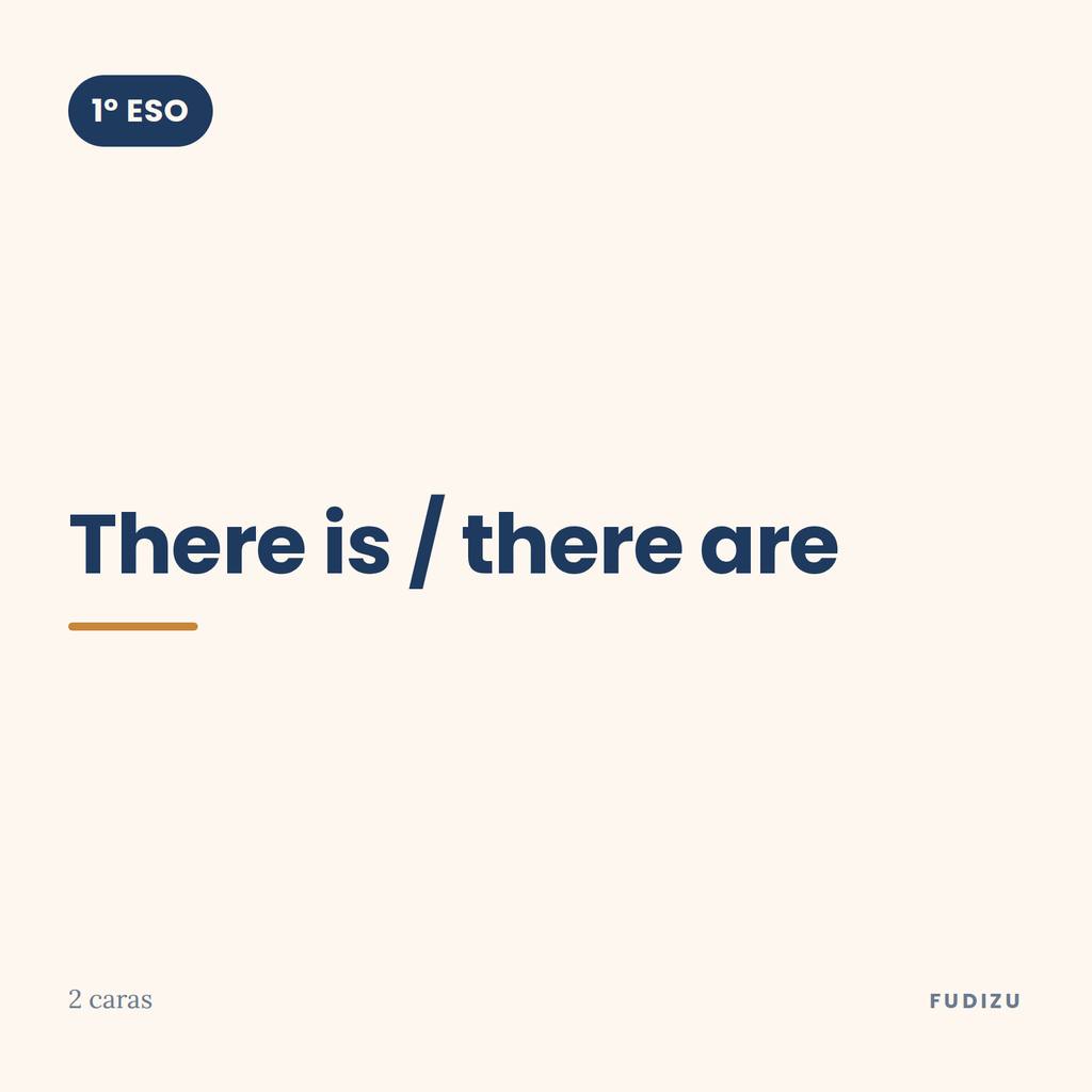 Chuleta de there is / there are · a, an, some, any de 1º ESO
