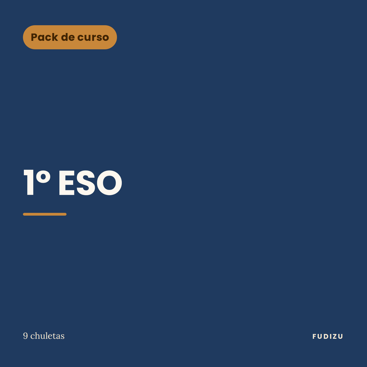 Pack de 9 chuletas de gramática inglesa de 1º ESO