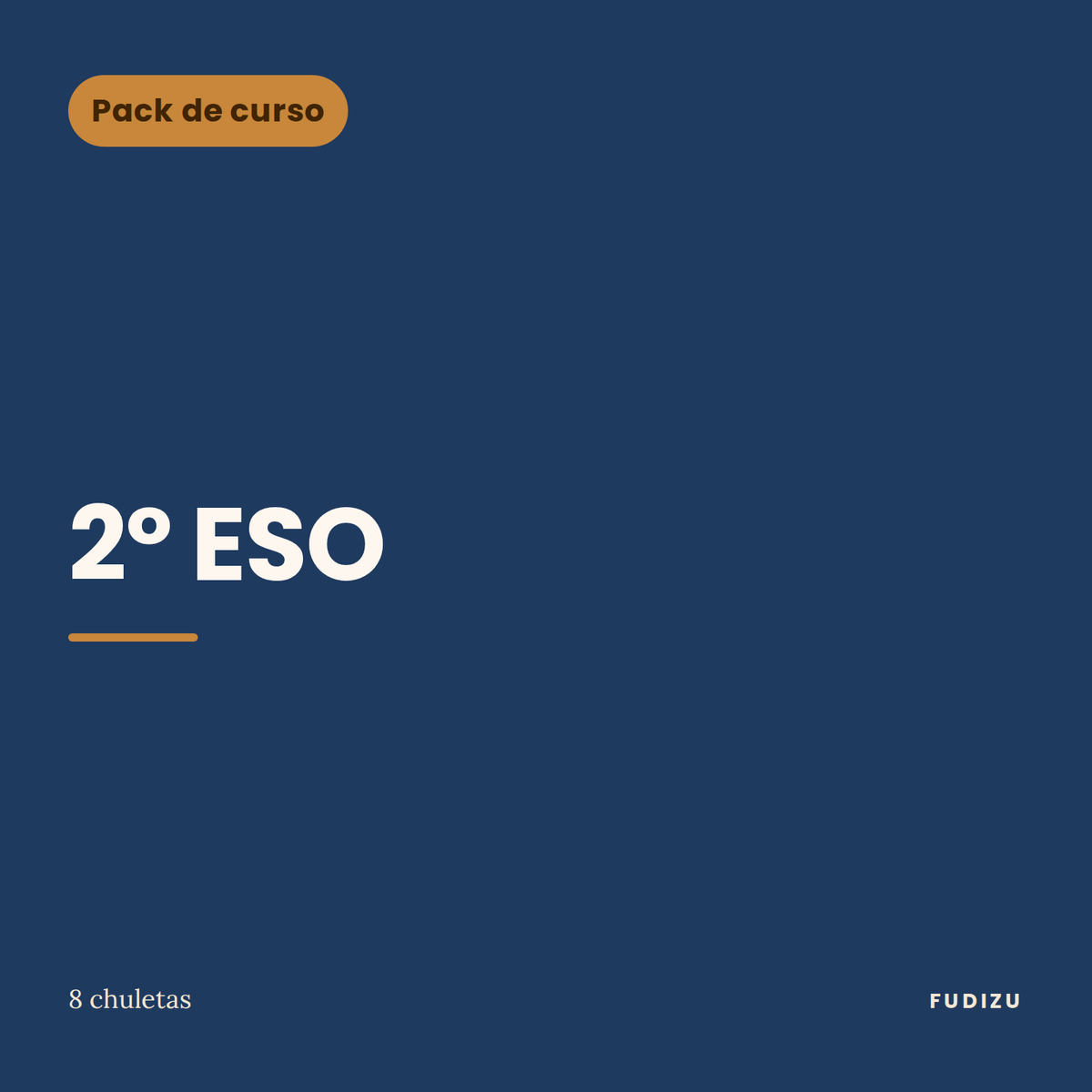 Pack de 8 chuletas de gramática inglesa de 2º ESO